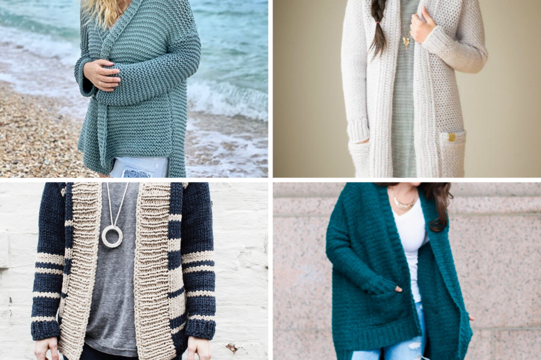 Easy Knit & Crochet Cardigan Patterns