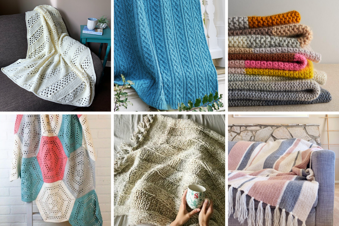 Rustic Farmhouse Knit & Crochet Afghan Patterns