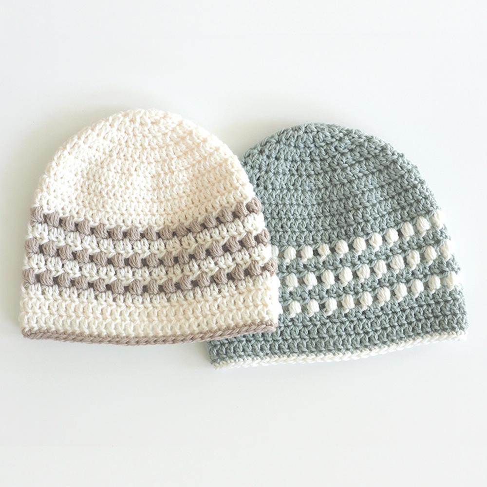 5mm hook baby hat any weight yarn Puff Stitch Baby Hat Crochet Pattern – I Love Stitches