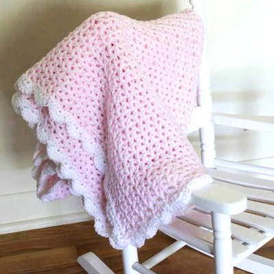 Lacy baby sale blanket crochet pattern
