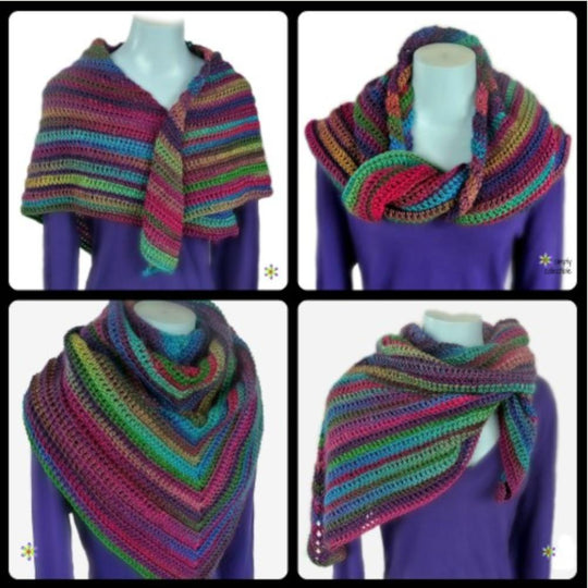 Lily's Rose Garden Shawl Crochet Pattern