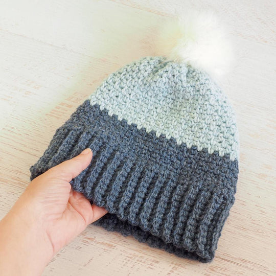 Moss Stitch Beanie Crochet Pattern
