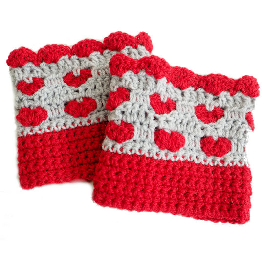 Sweetheart Boot Cuffs Crochet Pattern