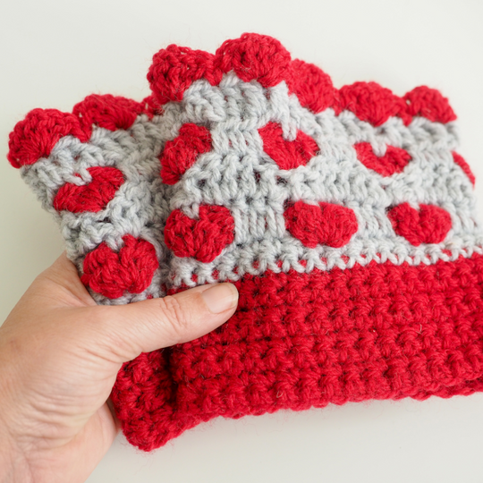 Sweetheart Boot Cuffs Crochet Pattern