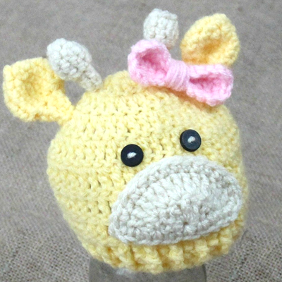Preemie Newborn Baby Giraffe Hat Crochet Pattern