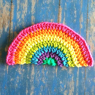 Rainbow Daze Washcloth Dishcloth Crochet Pattern