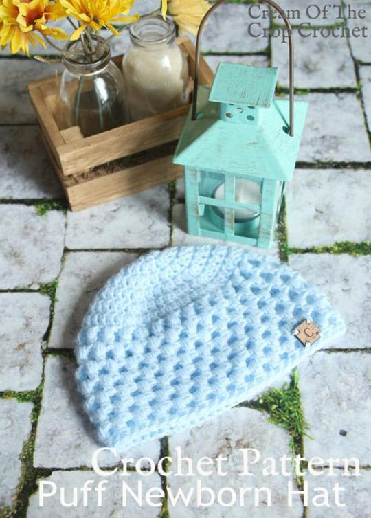Puff Newborn Hat Crochet Pattern