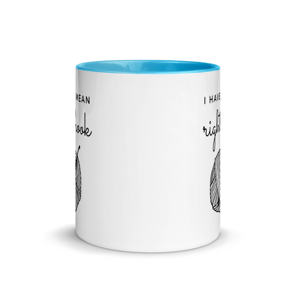 Mug with Color Inside - I Have A Mean Right Hook