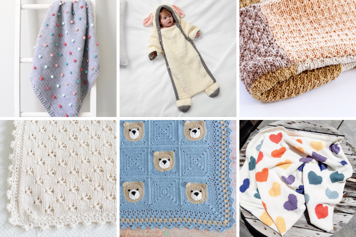 Knit & Crochet Baby Blankets