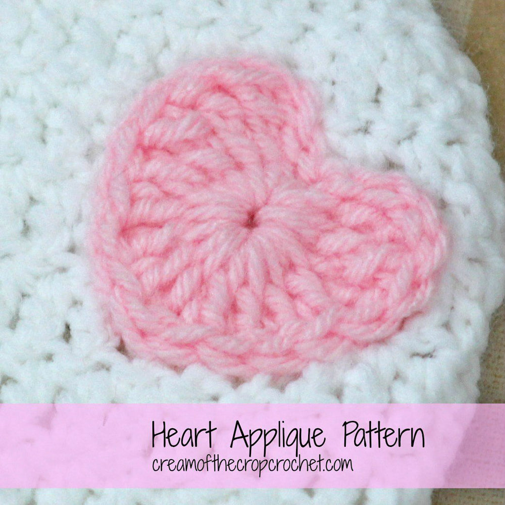 Heart Applique Crochet Pattern