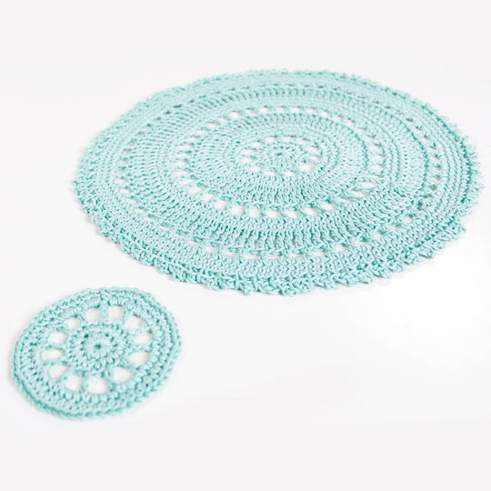 Table Placemat and Coaster Set Crochet Class