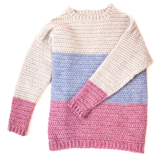 Color Block Sweater Crochet Class