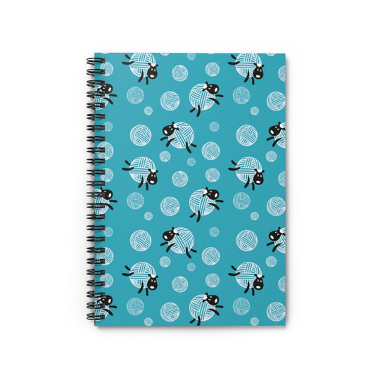 Spiral Notebook - Ruled Line - Sheep Yarn