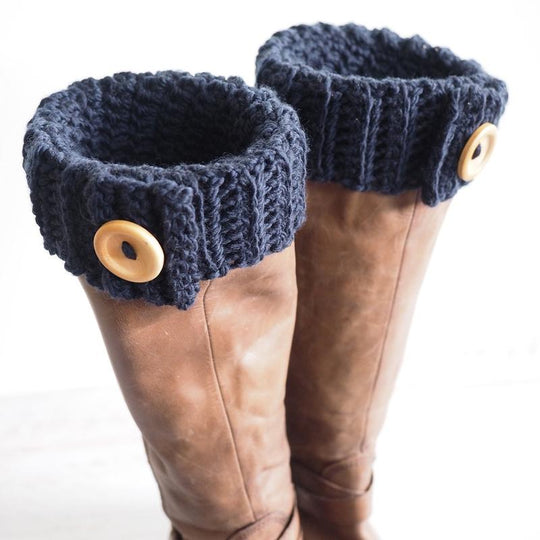 Even Moss Stitch Boot Cuff Crochet Pattern