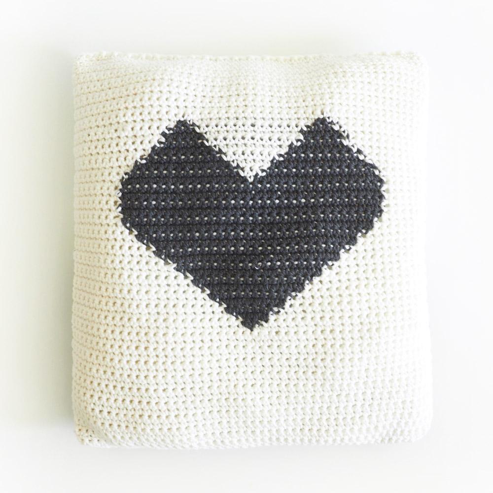 Heart Cushion Crochet Pattern