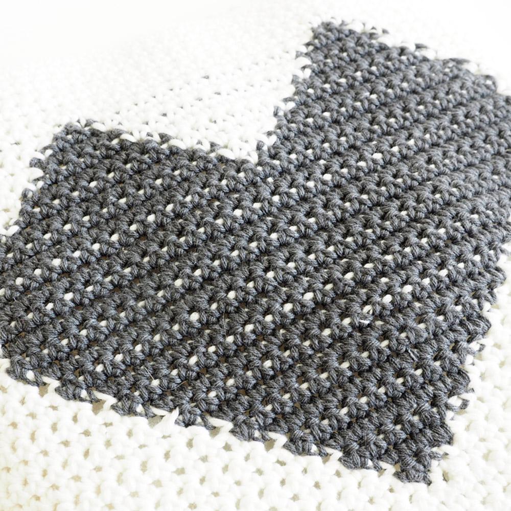 Heart Cushion Crochet Pattern