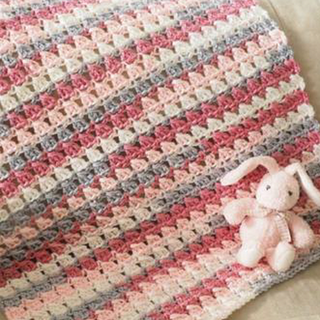 Cross-Over Block Stitch Baby Blanket Crochet Pattern