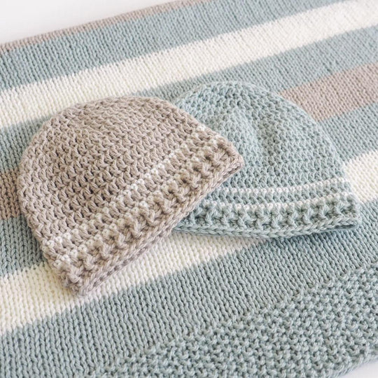 Easy Striped Baby Hat Crochet Pattern