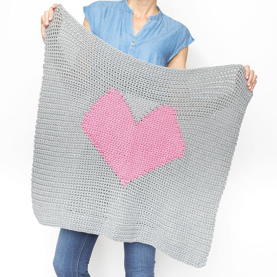 Heart Graphgan Baby Blanket Crochet Pattern