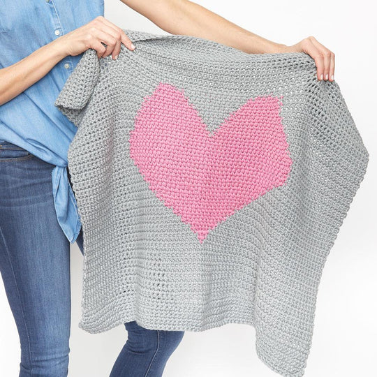 Heart Graphgan Baby Blanket Crochet Pattern
