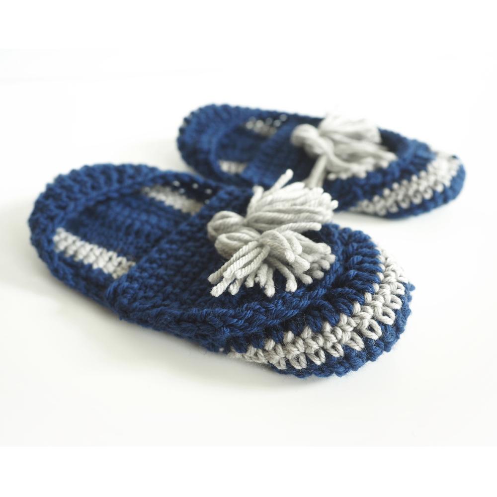 Tassel Slip On Slippers Crochet Pattern