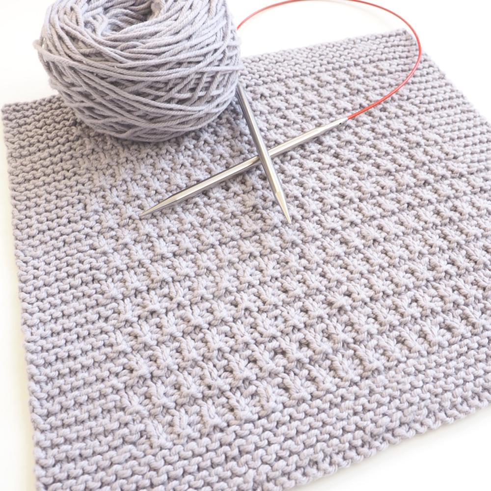 Rib Ridge Dishcloth Knit Pattern
