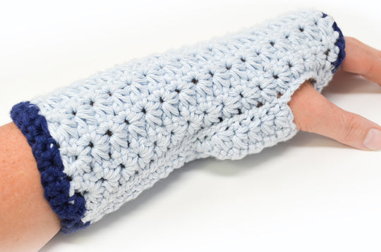 Star Stitch Fingerless Gloves Crochet Pattern