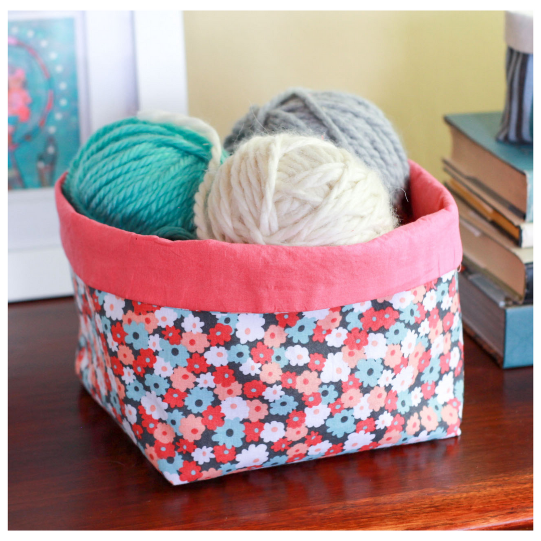 Fold Over Fabric Baskets Sewing Class