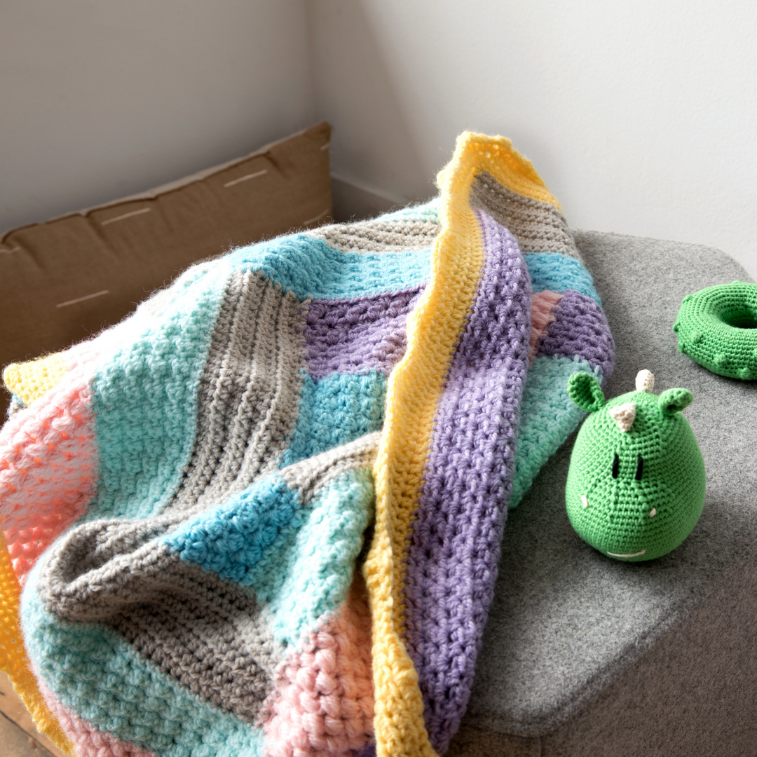 Log Cabin Baby Blanket Crochet Class