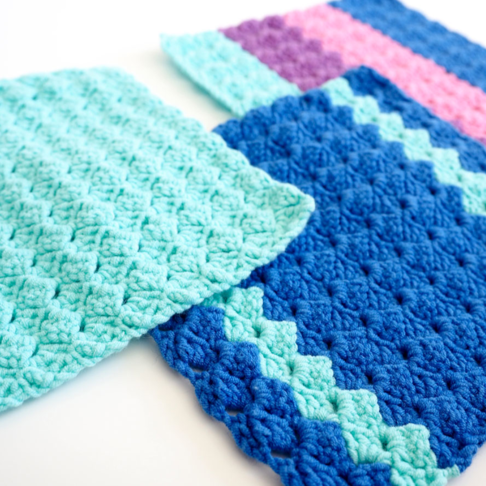 Tulip Textured Dishcloth Crochet Pattern