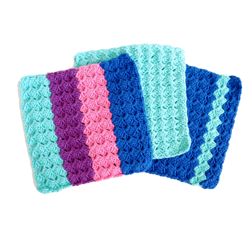 Easy Thick Crochet Wash & Dishcloths - Dabbles & Babbles