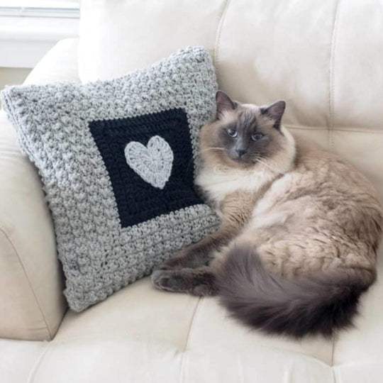 Aligned Cobble Stitch Pillow Crochet Pattern