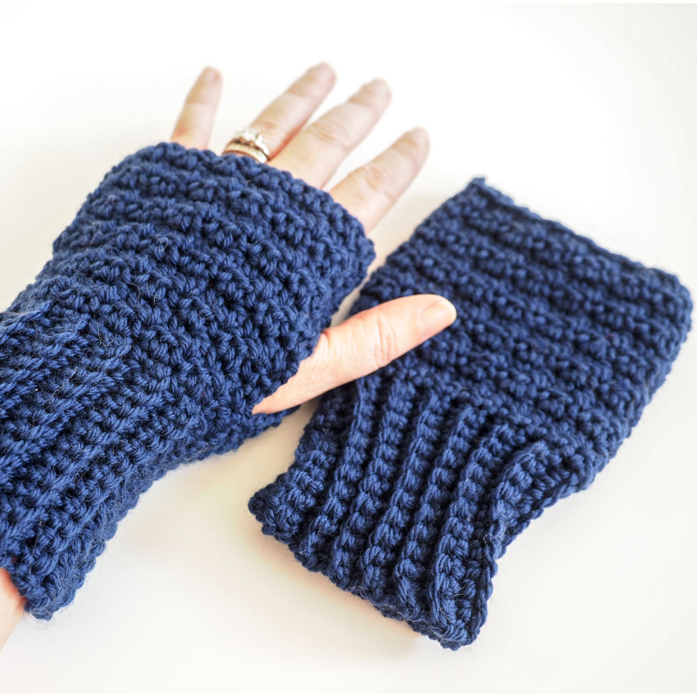 Lemon Peel Fingerless Gloves Crochet Pattern