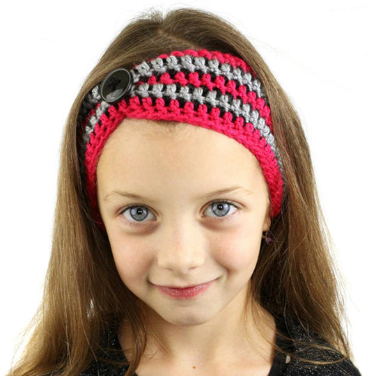 Striped Pinched Headband Crochet Pattern