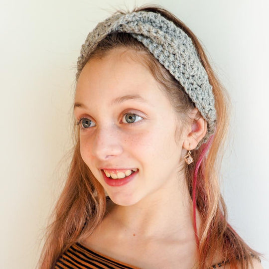 Twisted Mixed Cluster Headband Crochet Pattern