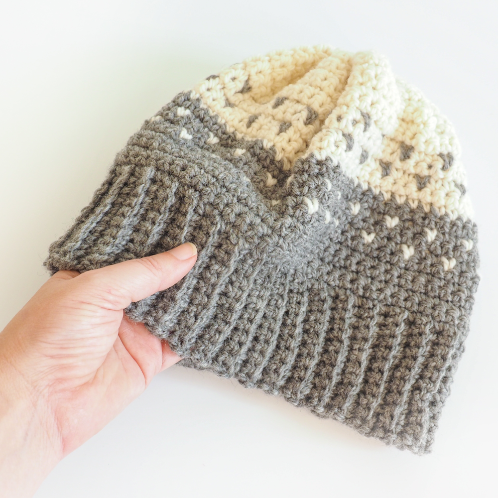 PATTERN: Maker Beanie Crochet Pattern Crochet Fair Isle Hat Tapestry Crochet  Tutorial Knit Like Stitch Adult Winter Toque 