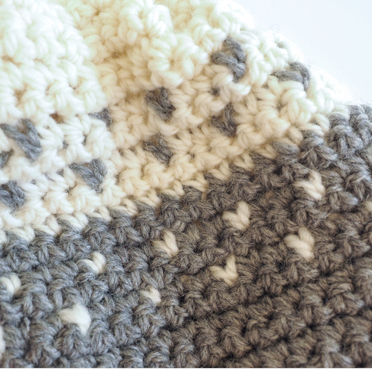Two Tone Fair Isle Beanie Hat Crochet Pattern