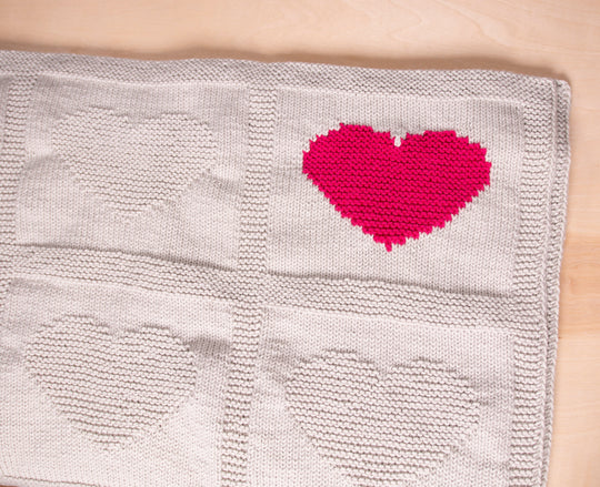 Heart Baby Blanket Knit Class