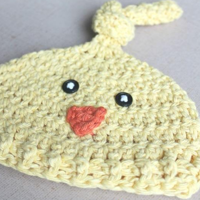 Newborn Chick Knot Hat Crochet Pattern