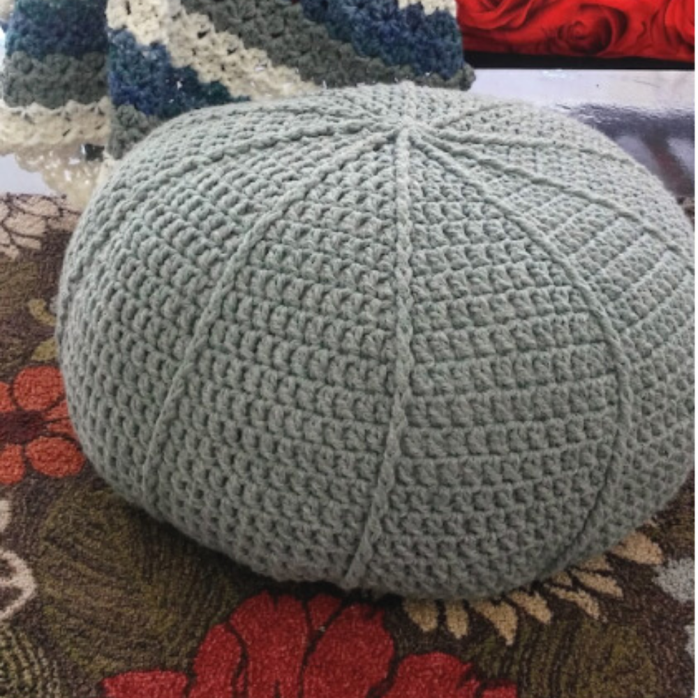 Home Decor Pouf Pillow Crochet Class