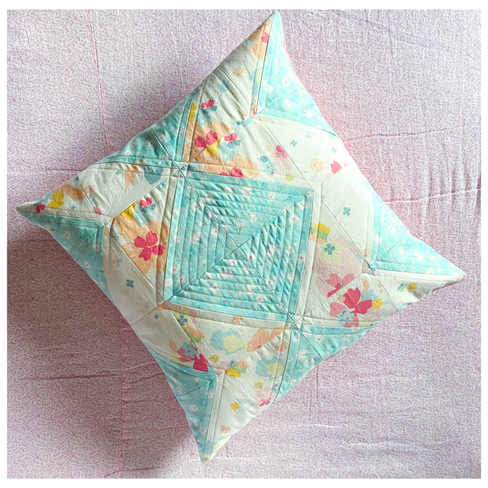 Half Square Triangle Quilted Pillow Sewing Class