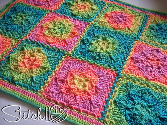 Retro Illusion Baby Blanket Crochet Pattern
