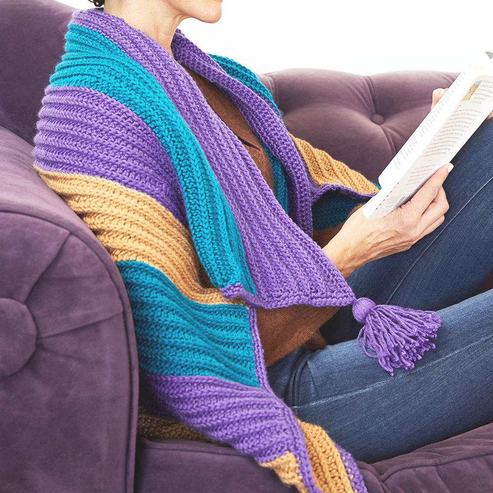 Bright Stripe Blanket Crochet Pattern