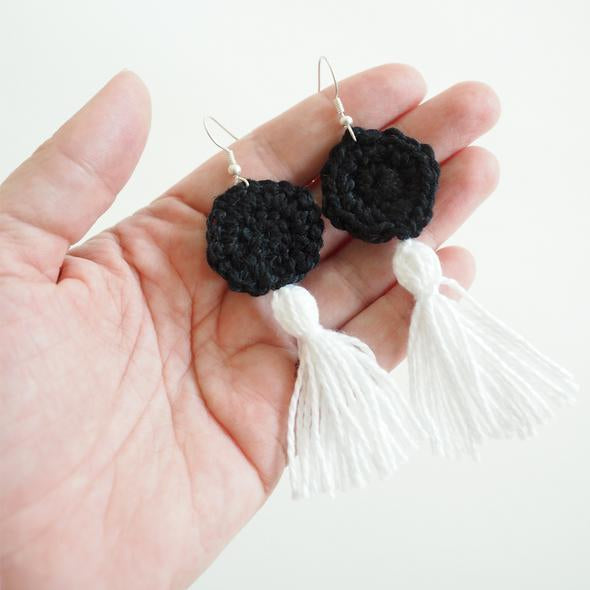 Easy DIY Tassel Earrings Crochet Pattern