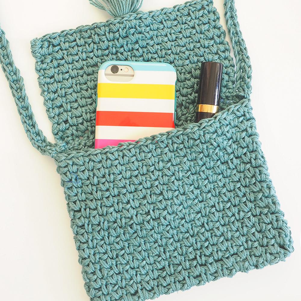 Crochet Crossbody Phone Bag, Crossbody Purse | Ency Designs