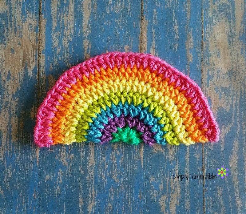 Rainbow Daze Washcloth Dishcloth Crochet Pattern