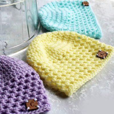 Mesh Newborn Hat Crochet Pattern