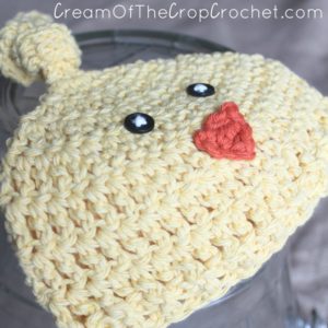 Newborn Chick Knot Hat Crochet Pattern