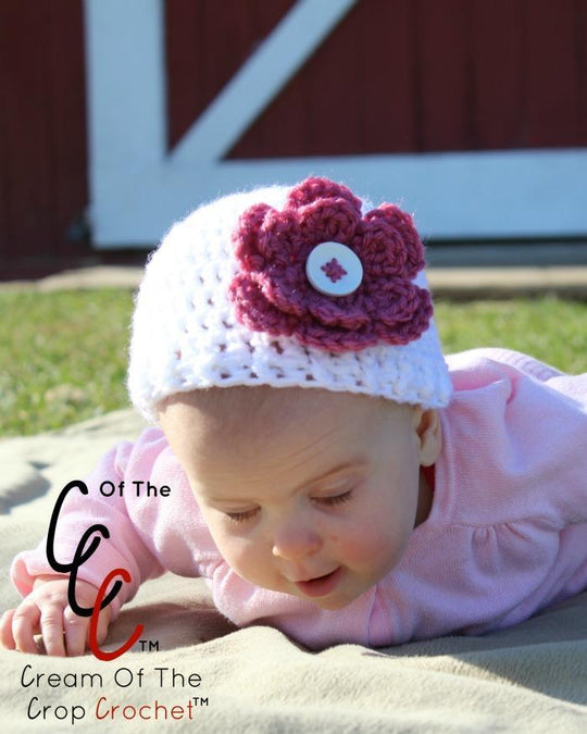 Preemie Newborn Gabrielle Hat Crochet Pattern