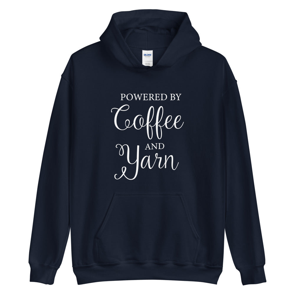 Hoodie - Powered By Coffee & Yarn